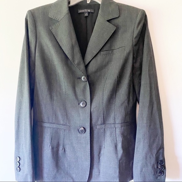 LAFAYETTE 148 New York Jacket Blazer Gray 4 - Picture 2 of 5